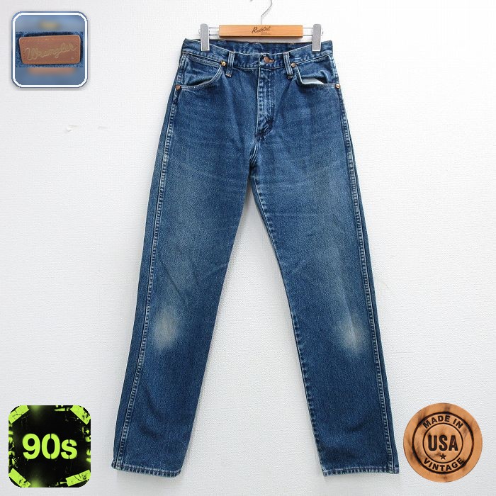 【20%OFF】ラングラー 90s ジーンズ ヒゲ ネイビー 実寸W30 | 古着