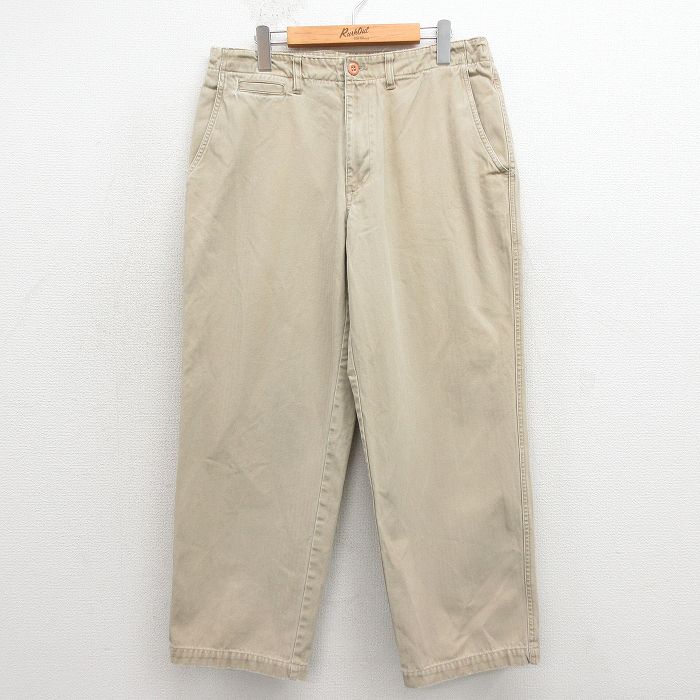 ジェイクルー パンツ ヘリンボーン ベージュ 実寸W34 | 古着