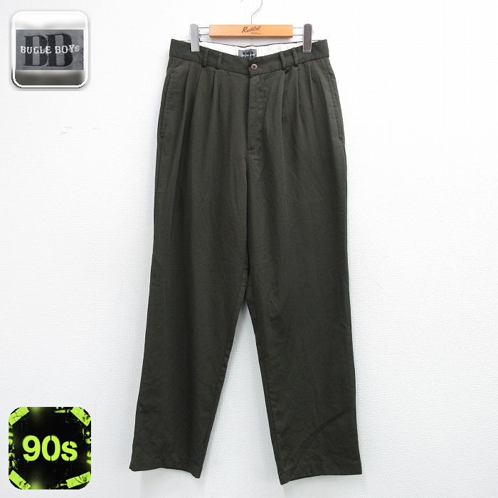 ビューグルボーイ 90s パンツ グリーン 実寸W30 | 古着
