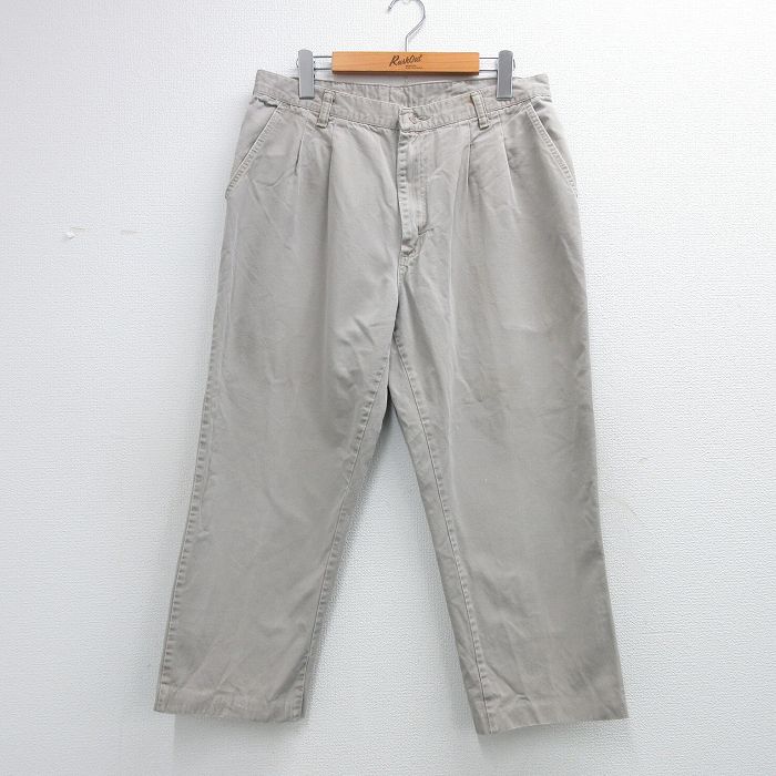 W33★古着 ラングラー パンツ メンズ 90年代 90s コットン USA製 ベージュ 26apr13