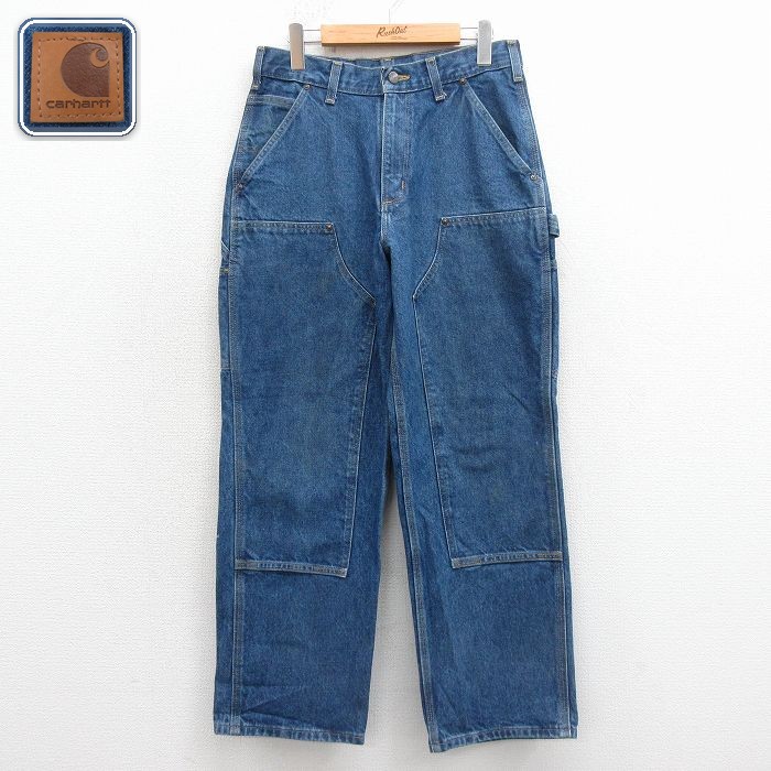 【20%OFF】カーハート W29 ペインターパンツ ダブルニー ネイビー | 古着