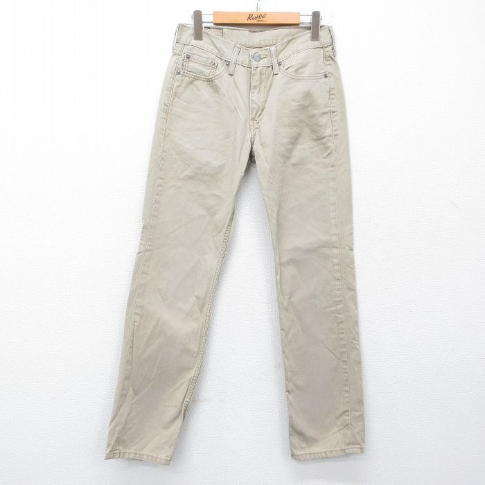 W29★古着 リーバイス Levis 514 パンツ メンズ コットン ベージュ 26apr18