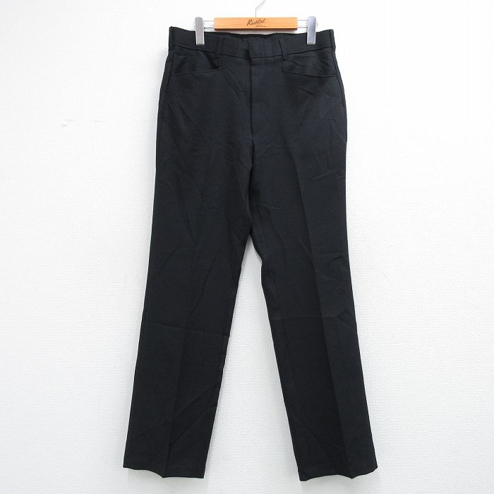 W32★古着 リーバイス Levis アクション スラックス パンツ メンズ 80年代 80s USA製 黒【spe】