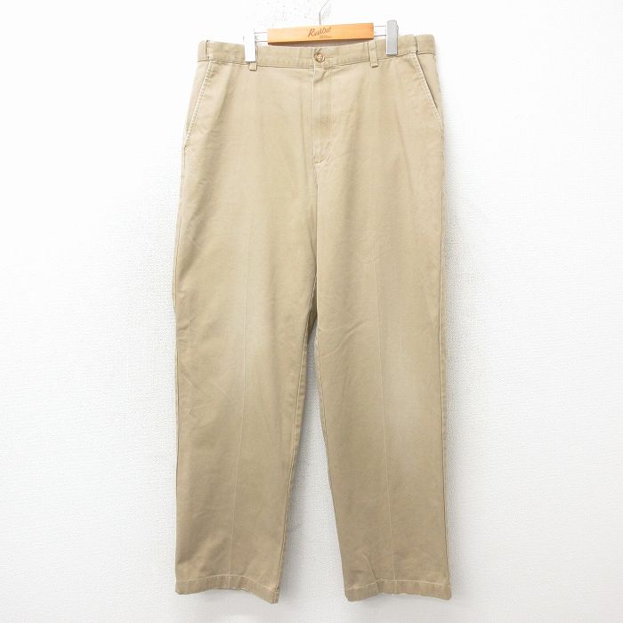 W36★古着 エルエルビーン パンツ メンズ 00年代 00s コットン ベージュ 26apr23