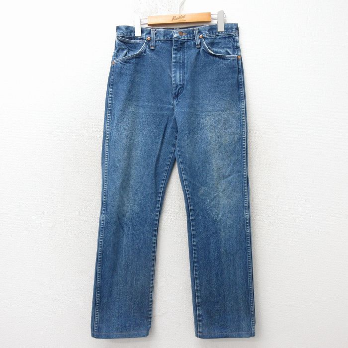 W30★古着 ラングラー ジーンズ メンズ 90年代 90s コットン USA製 紺 デニム 26apr23