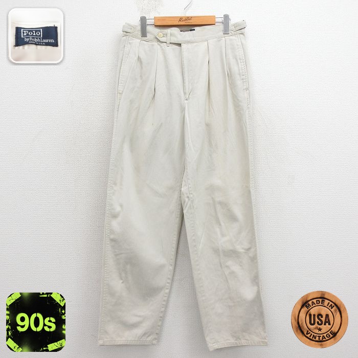 ラルフローレン 90s パンツ ベージュ 実寸W30 | 古着
