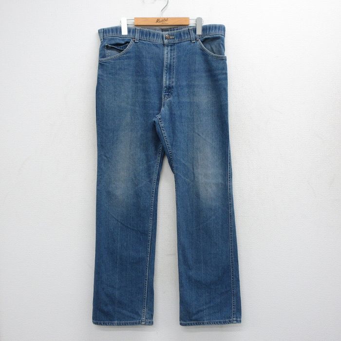W37★古着 リーバイス Levis ジーンズ メンズ 80年代 80s ヒゲ USA製 紺 デニム【spe】 26apr30