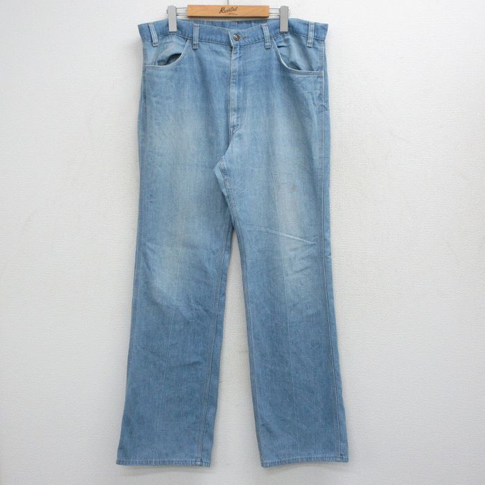W37★古着 リーバイス Levis ジーンズ メンズ 70年代 70s フレア ブーツカット タロン 薄紺 デニム【spe】 26apr30