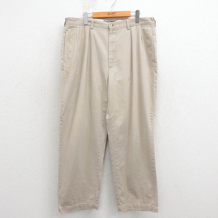 W36★古着 ラルフローレン ブランド チノ パンツ チノパン メンズ 90年代 90s ANDREW コットン ベージュ  26apr30