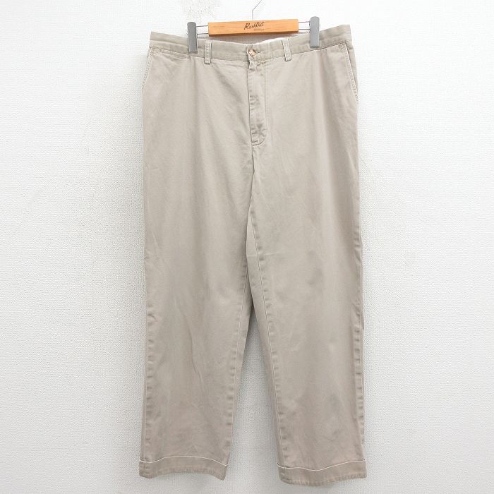 W35★古着 ラルフローレン ブランド チノ パンツ チノパン メンズ 90年代 90s PROSRECT コットン ベージュ 26apr30