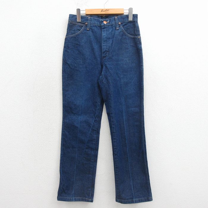 W30★古着 ラングラー ジーンズ メンズ 90年代 90s コットン USA製 紺 デニム 26may01