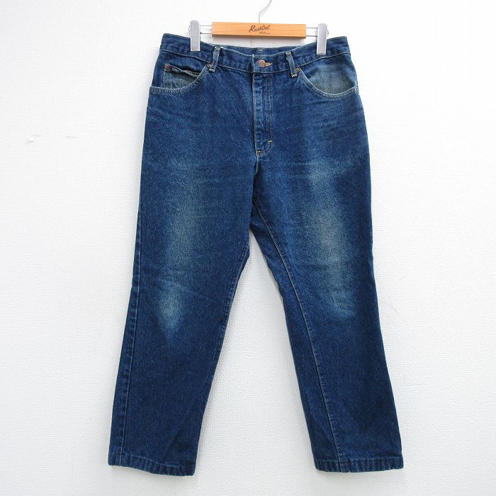 W30★古着 リー Lee ジーンズ メンズ 90年代 90s ヒゲ コットン USA製 紺 デニム【spe】 26may02
