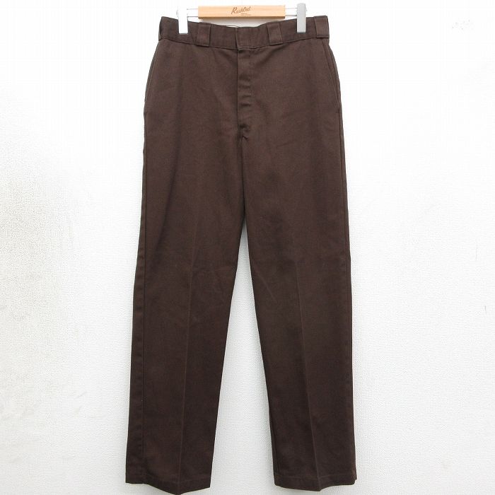 W32★古着 ディッキーズ ワーク パンツ メンズ 90年代 90s 874 USA製 茶【spe】 26may02