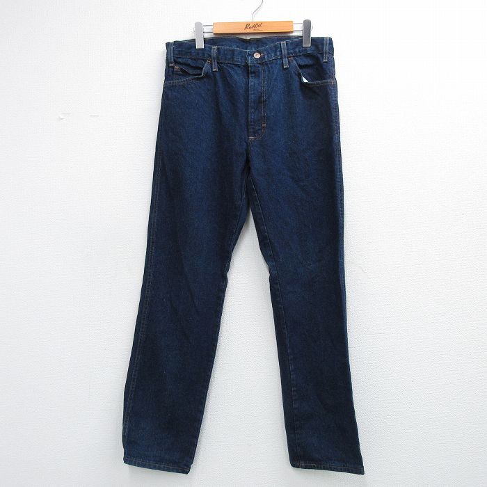 W36★古着 ジーンズ メンズ 80年代 80s コットン タロン 濃紺 デニム 26may02