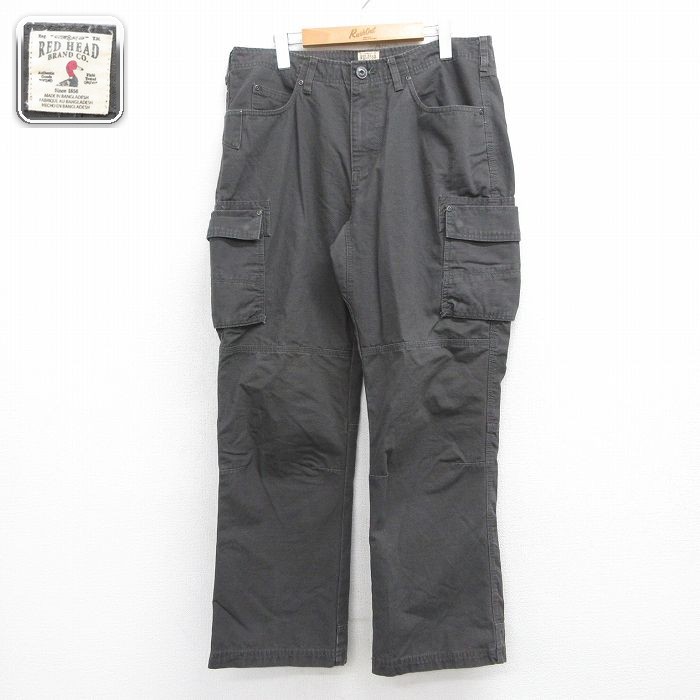 レッドヘッド カーゴパンツ リップストップ グレー 実寸W35 | 古着