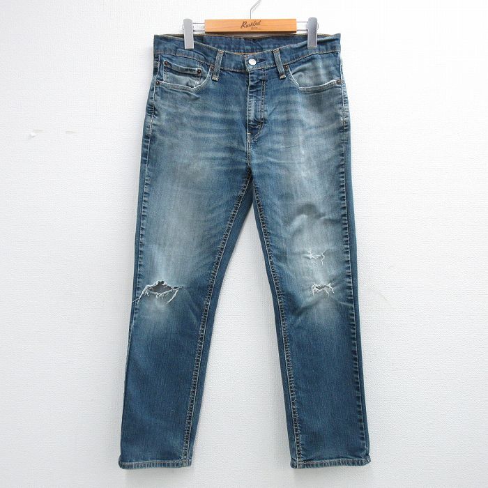 W32★古着 リーバイス Levis 541 ジーンズ メンズ ヒゲ 紺 デニム【spe】 26may07