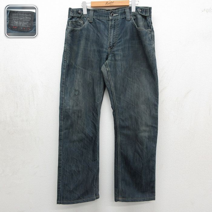 リーバイス514 ジーンズ ヒゲ ネイビー 実寸W36 | 古着