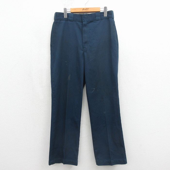 W33★古着 ディッキーズ ワーク パンツ メンズ 90年代 90s 874 タロン 紺【spe】 26may11