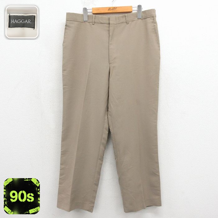 HAGGER 90s スラックス ベージュ 実寸W36 | 古着