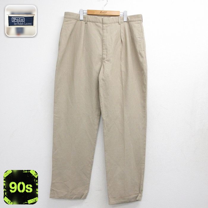 ラルフローレン 90s パンツ ベージュ 実寸W38 | 古着