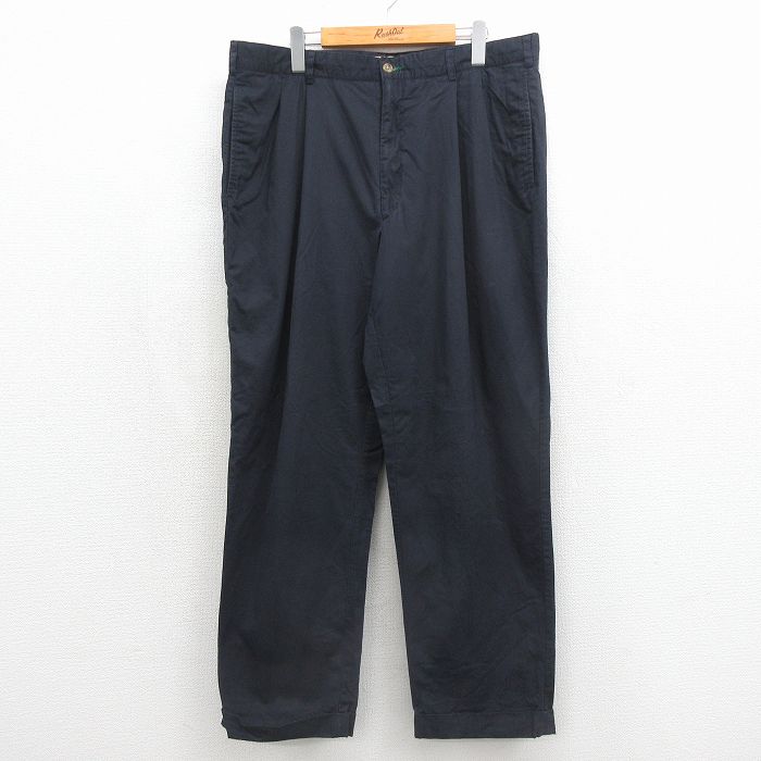 トミーヒルフィガー 90s パンツ ネイビー 実寸W38 | 古着