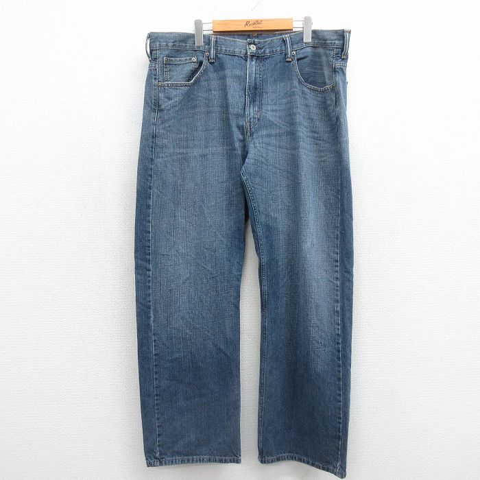 リーバイス569 ジーンズ ヒゲ ネイビー 実寸W39 | 古着