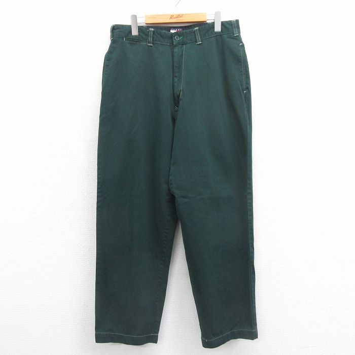 トミーヒルフィガー パンツ グリーン 実寸W34 | 古着