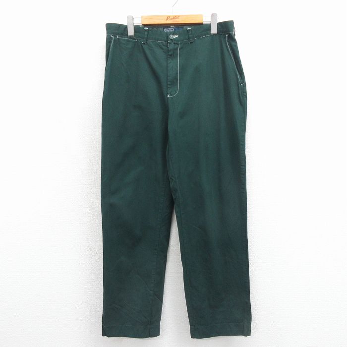 ラルフローレン パンツ グリーン 実寸W34 | 古着