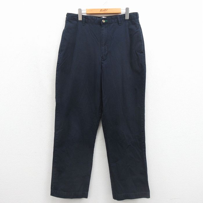 トミーヒルフィガー 00s パンツ ワンポイントロゴ ネイビー 実寸W33 | 古着