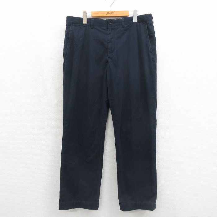 ラルフローレン 90s パンツ ワンポイントロゴ ネイビー 実寸W38 | 古着