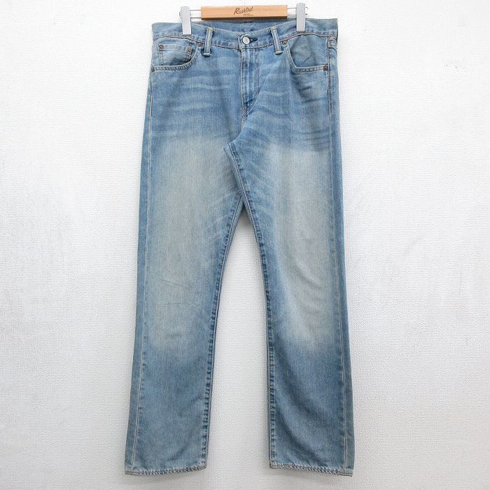 リーバイス504 ジーンズ ヒゲ ネイビー 実寸W33 | 古着