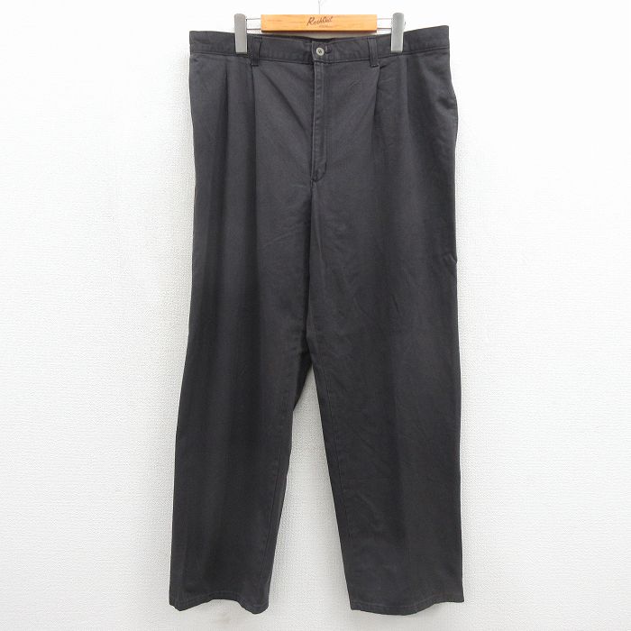 W35★古着 ワーク パンツ メンズ 90年代 90s USA製 タロン ブラック 26jun24