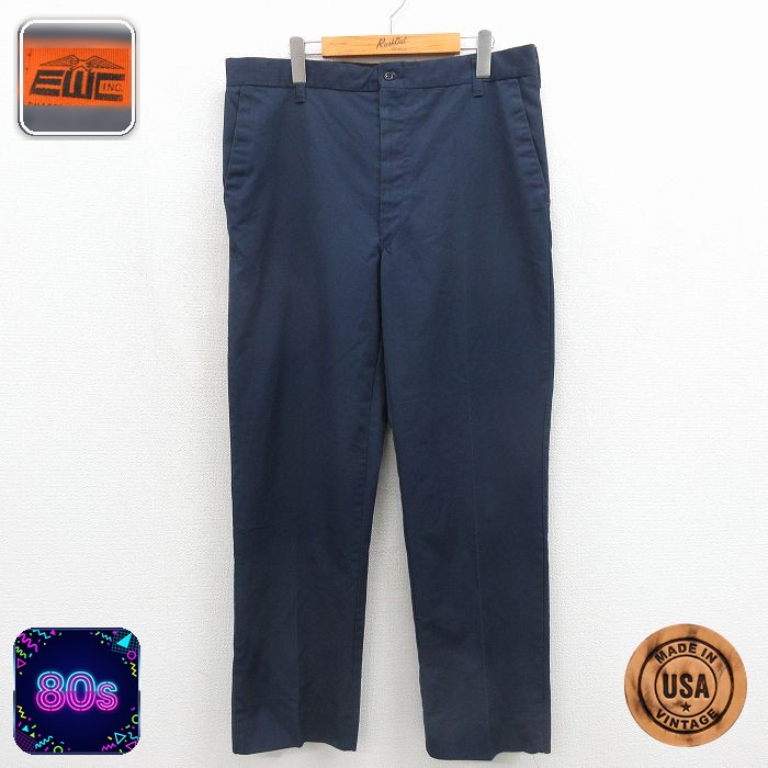 ワークパンツ ネイビー 実寸W35 | 古着