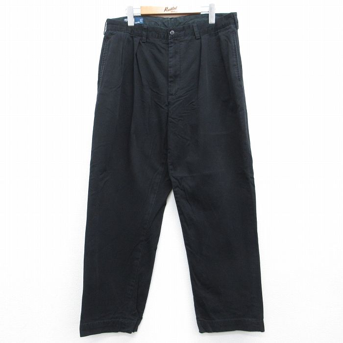 ラルフローレン 90s チノパン ANDREW ブラック 実寸W35 | 古着