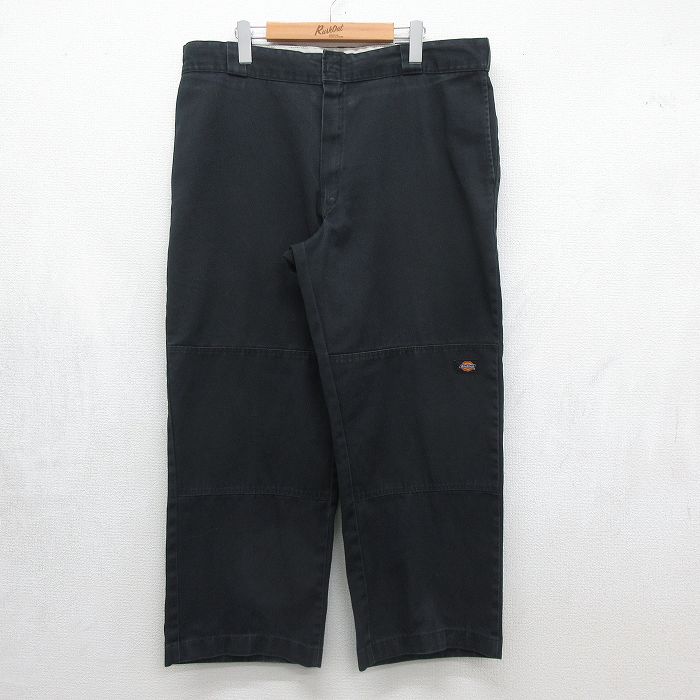 ディッキーズ ワークパンツ ダブルニー ブラック 実寸W38 | 古着