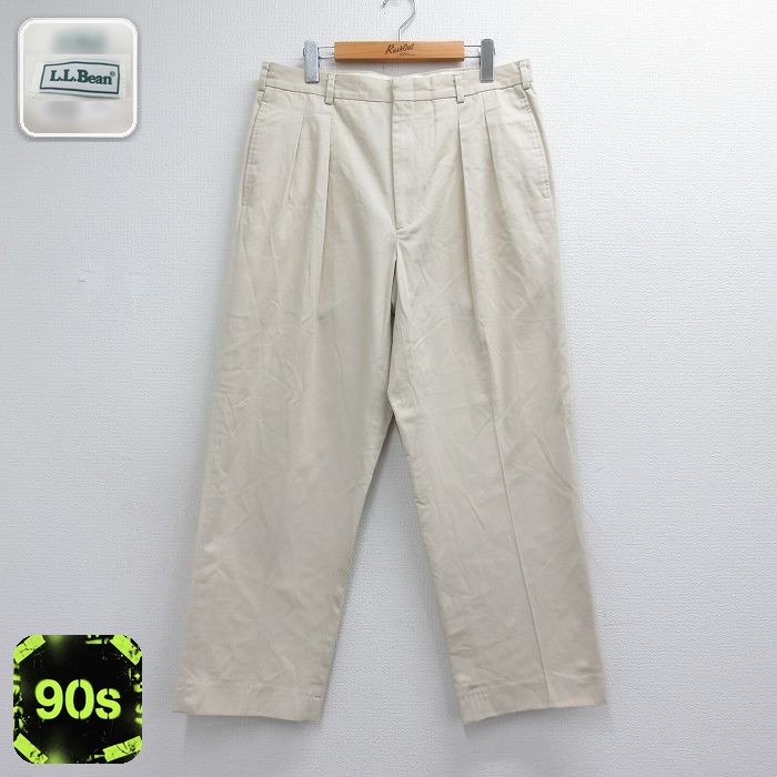 エルエルビーン 90s パンツ ベージュ 実寸W34 | 古着