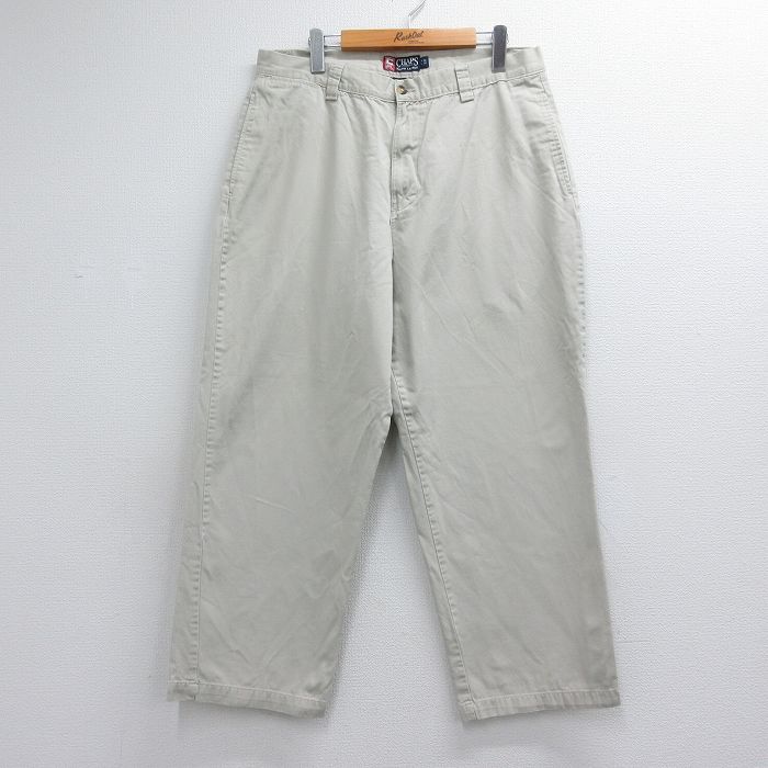 W36★古着 ラルフローレン チャップス ブランド パンツ メンズ 90年代 90s コットン ベージュ 26jul04