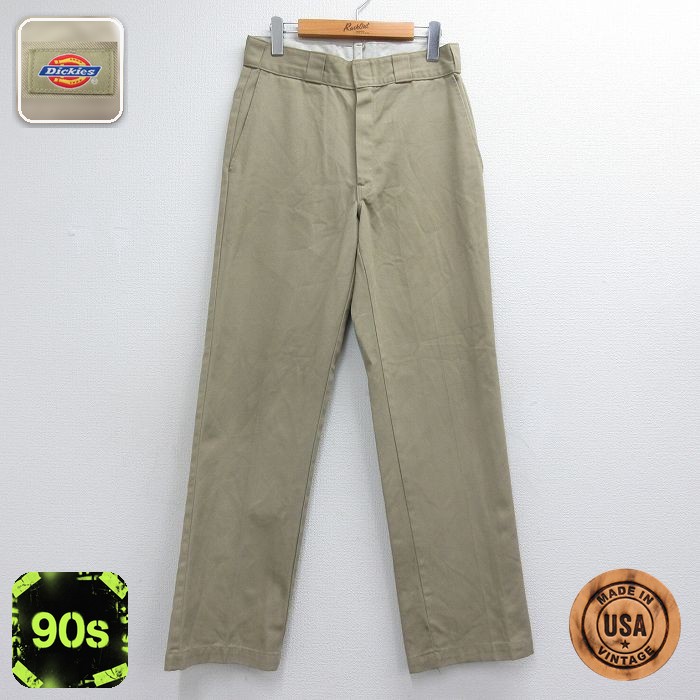 ディッキーズ 90s ワークパンツ ベージュ 実寸W30 | 古着