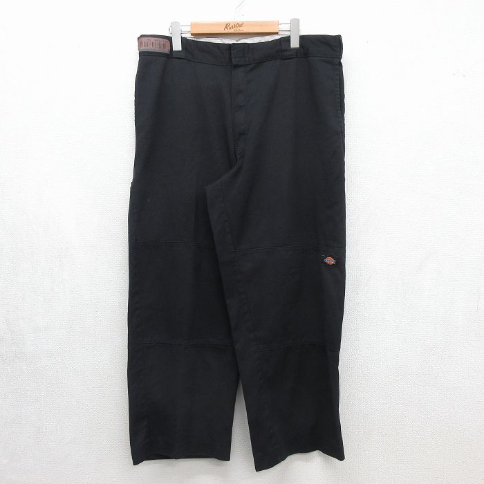 ディッキーズ ワークパンツ ダブルニー ブラック 実寸W38 | 古着