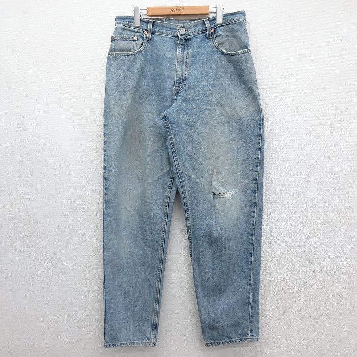 リーバイス560 ジーンズ ヒゲ ネイビー 実寸W34 | 古着