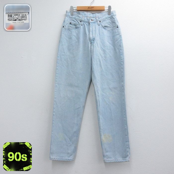 90s ジーンズ テーパード ネイビー 実寸W30 | 古着