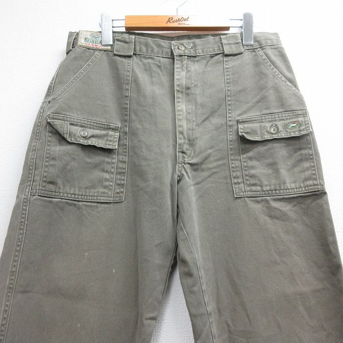 W32/古着 レッドヘッド ブッシュ パンツ メンズ 80年代 80s USA製 タロン カーキ【spe】 26jul08 古着通販 W32☆古着 レッドヘッド ブッシュ パンツ メンズ 80年代 80s