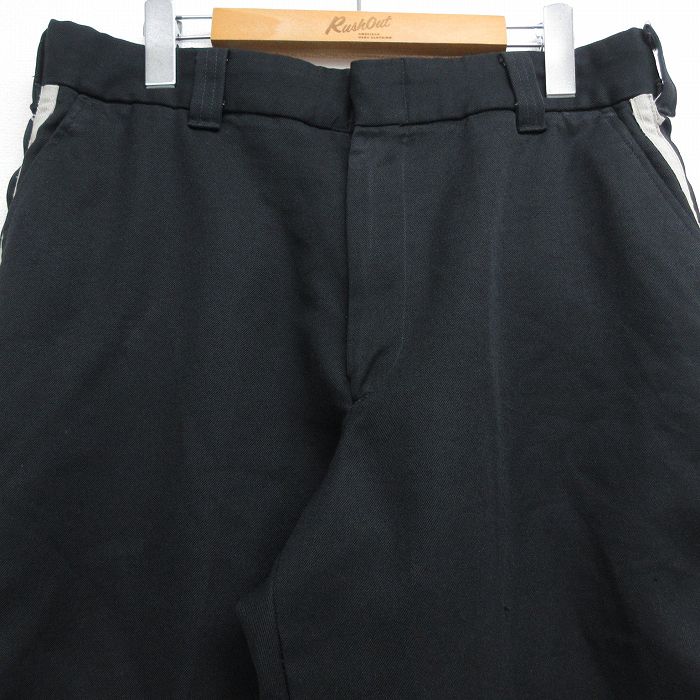 古着通販 W33☆古着 スラックス パンツ メンズ 90年代 90s USA製 ブラック