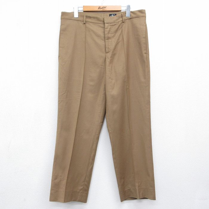 カルバンクライン 90s スラックス ブラウン 実寸W34 | 古着