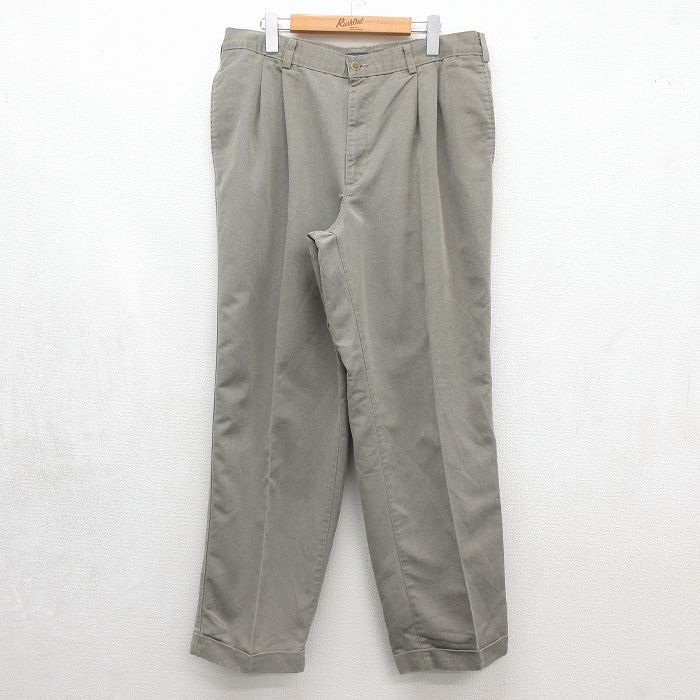 バンヒューセン パンツ ブラウン 実寸W34 | 古着