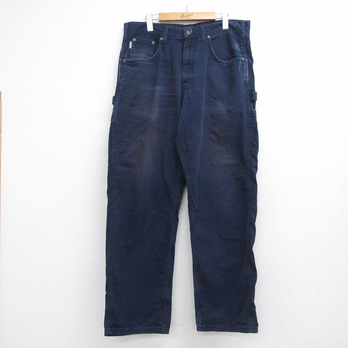 カーハート ペインターパンツ ダック地 ネイビー 実寸W36 | 古着