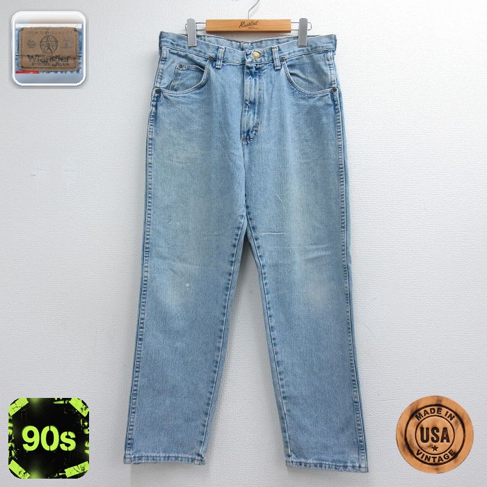 ラングラー 90s ジーンズ デニム ネイビー 実寸W34 | 古着