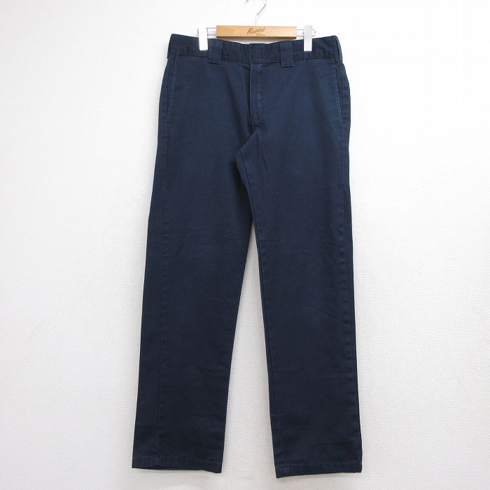ディッキーズ ワークパンツ ネイビー 実寸W34 | 古着