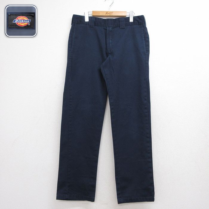 ディッキーズ ワークパンツ ネイビー 実寸W34 | 古着