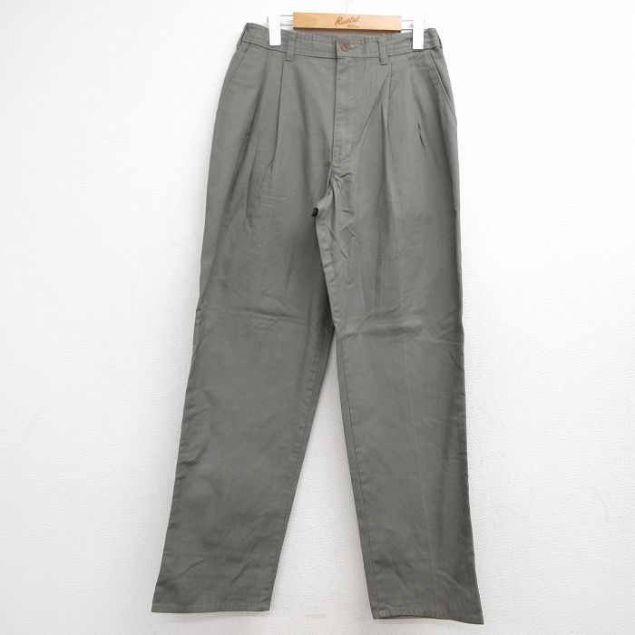 W28★古着 パンツ メンズ 90年代 90s USA製 カーキ 26jul22